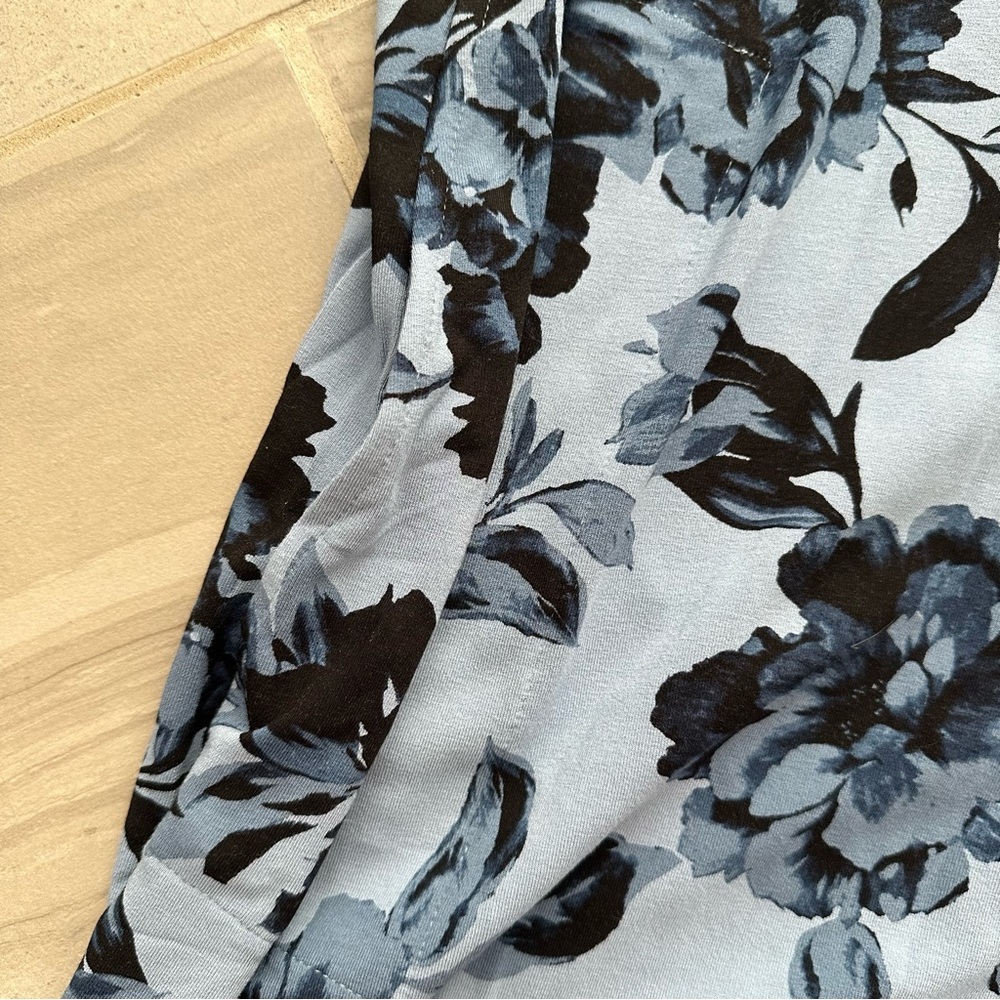 🌸 J. Jill Wearever Blue & Black Floral Dress/Tunic XL 🌸 - Picture 5 of 5